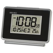seiko black digital alarm clock image