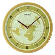 seiko quartz gold coloured wall aluminium dialclock image
