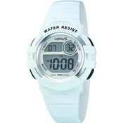 lorus ladies digital alarm white strap watch