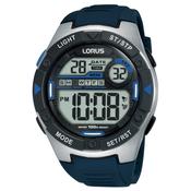 lorus digital quartz silicone blue strap