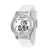 sector ex-27 43mm digital white dial white st