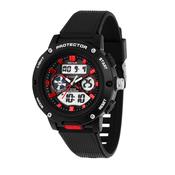 sector expander ex-45 46.5mm digital red detail black strap watch