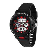 sector expander ex-45 46.5mm digital red detail black strap watch