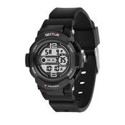 sector expander ex-16 40mm  junior digital blk dial blk pu str watch