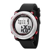 sector expander ex-38 45mm digital black silicone strap watch image