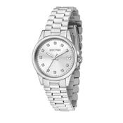 sector quartz ladies stainless steel silver dial  bracelet watch