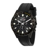 sector 230 43mm chr black dial black st