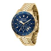 sector  230 43mm chronograph blue dial bracelet yg watch image