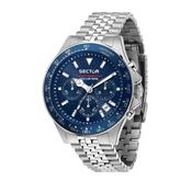 sector  230 43mm chronograph blue dial bracelet  watch image