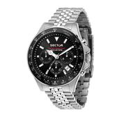 sector  230 43mm chronograph black dial bracelet  watch image