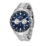 sector 230 43mm chr blue dial stainless steel bracelet