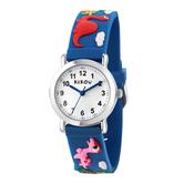 kikou kids mignon 26mm white dial blue strap watch image