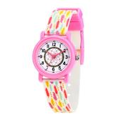kikou cartoon 28mm 3h white dial white strap