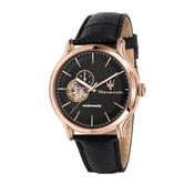 maserati epoca 42mm auto black dial black str