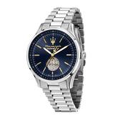 maserati sorpa stainless steel 42mm auto blue dial stainless steel bracelet image