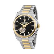 maserati velocita 41mm auto 3h bla dial stainless steel+yg bracelet