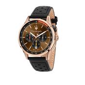 maserati sorpasso 42mm chrono brown dia black strap image