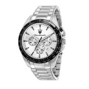 maserati traguardo 45mm chr w/silver dial br ss