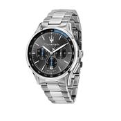 maserati sorpasso 42mm chrono gun dial stainless steel bracelet image
