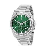 maserati velocita 43mm chrono green dial stainless steel bracelet image