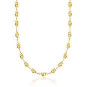 silver 18"45cm goldplated dia cut bead chain necklace