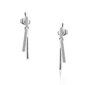 real effect partly stoneset earrings image