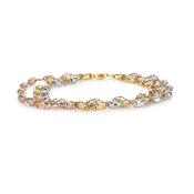 bracelet - rose gold, silver &amp; gold. (7 inches-19cm)