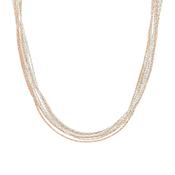 45cm all white and rose string effect necklace image