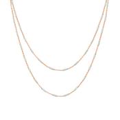 45cm rose and white coloured tube necklace image