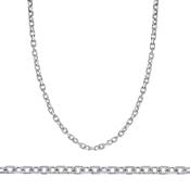 sterling silver 18" dia cut belcher chain necklace