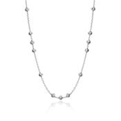 sterling silver 18" bead chain necklace