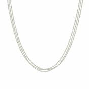 48cm white coloured tube necklace image