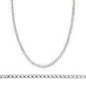 sterling silver 20" wheat chain necklace thick guage image