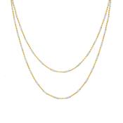 45cm yellow and white coloured tube necklace