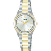 lorus quartz ladies two tone white dial bracelet watch