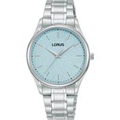lorus quartz ladies stainless steel blue dial bracelet watch image