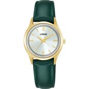 lorus quartz ladies gold plated white dial strap watch