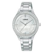 lorus quartz ladies stainless steel white dial bracelet watch