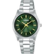 lorus quartz ladies stainless steel green dial bracelet watch image