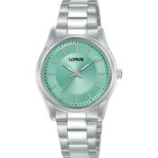 lorus quartz ladies stainless steel teal dial bracelet watch image