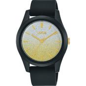 lorus ladies resin case strap watch gold glitter dial watch image