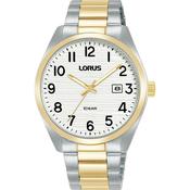 lorus quartz gents two tone stainless steel white bracelet watch