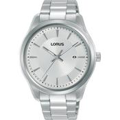 lorus quartz gents stainless steel white dial bracelet watch image