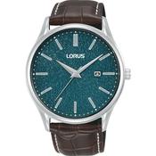 lorus quartz gents stainless steel blue dial strap watch
