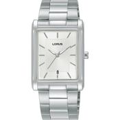 lorus quartz gents stainless steel white dial bracelet watch