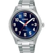 lorus quartz gents stainless steel blue dial bracelet watch