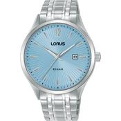 lorus quartz gents stainless steel blue dial bracelet watch