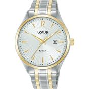 lorus quartz gents two tone white dial bracelet watch