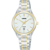 lorus quartz ladies two tone white dial bracelet watch