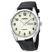 lorus quartz gents stainless steel lumibrite dial strap watch